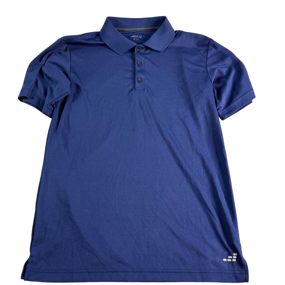 BCG Women's Navy Performance Polo Shirt Size Small Athletic Golf Tennis Active